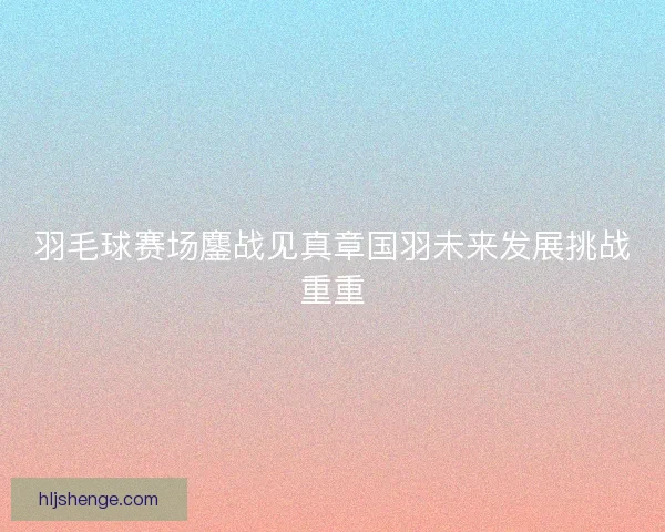 羽毛球赛场鏖战见真章国羽未来发展挑战重重